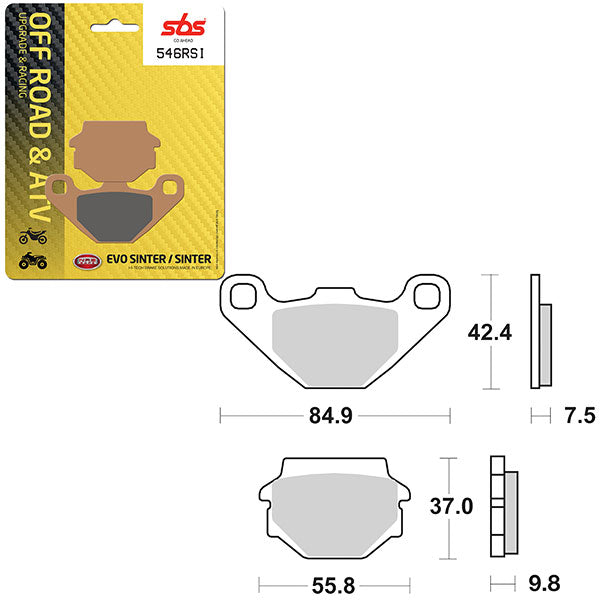 SBS EVO SINTER BRAKE PAD (6280546100)