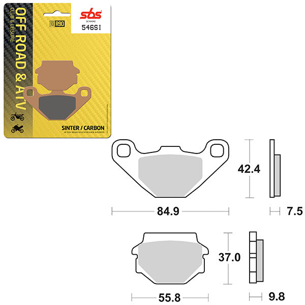 SBS ATV/UTV SINTER BRAKE PAD (6240546100)
