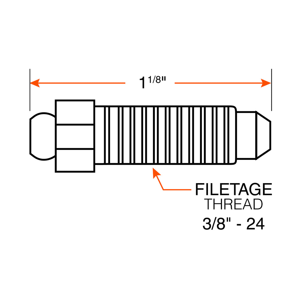 Boulon de purge 3/8"-24 x 1 1/8" pour frein 3,5K-7K DEXTER - RecreaShop