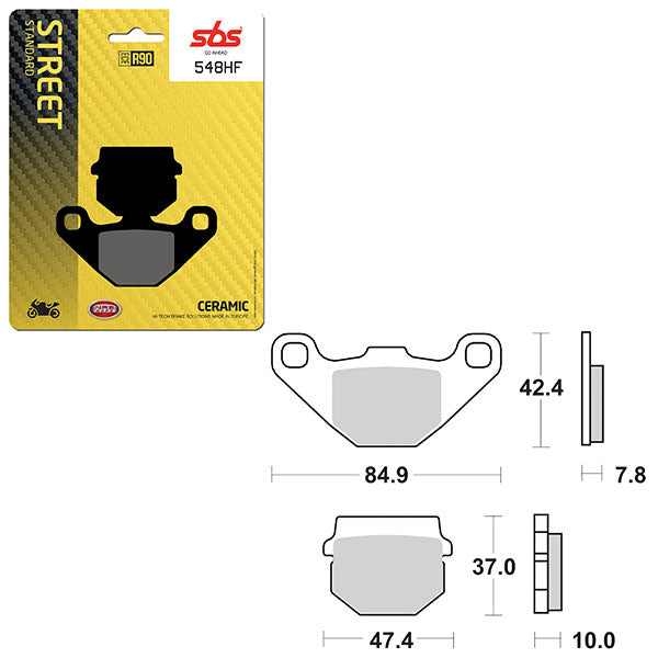 SBS ATV/UTV CERAMIC BRAKE PAD (6190548100)