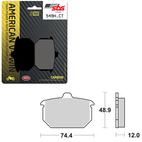 SBS HIGH POWER & NOISE REDUCTION CARBON BRAKE PAD (6510549100)
