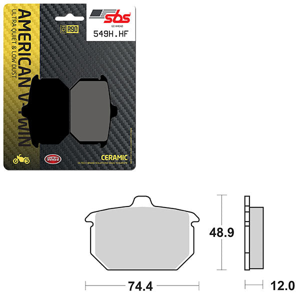 SBS HIGH POWER & NOISE REDUCTION CERAMIC BRAKE PAD (6490549100)