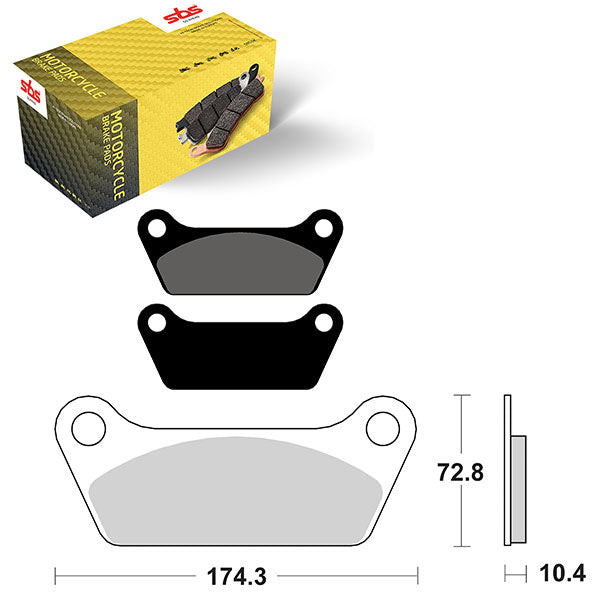 SBS HIGH POWER & NOISE REDUCTION CERAMIC BRAKE PAD (6490553100)