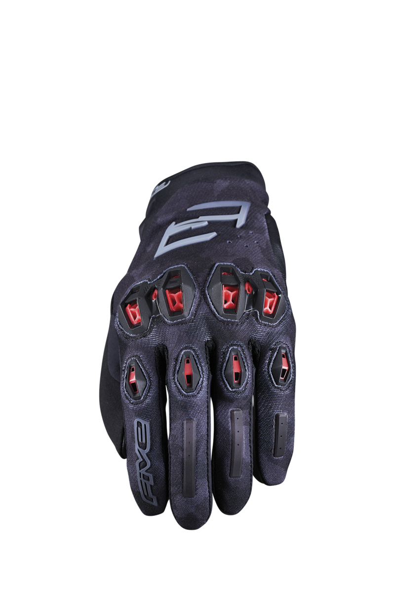 FIVE GLOVES Stunt EVO 2 Gants Camo Noir/Rouge
