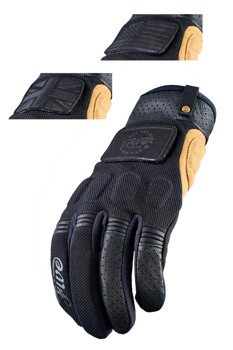 FIVE GLOVES Scrambler Gants Noir/Tan