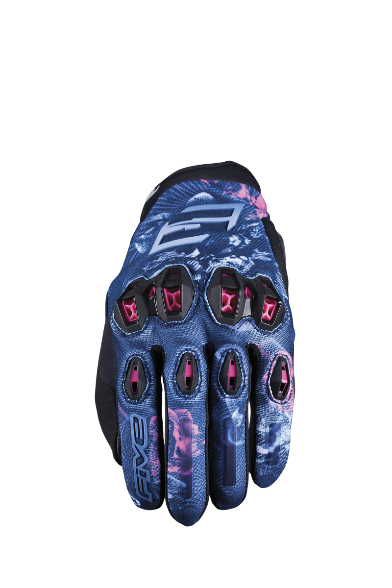 FIVE GLOVES Stunt EVO 2 Gants Fleurs rose