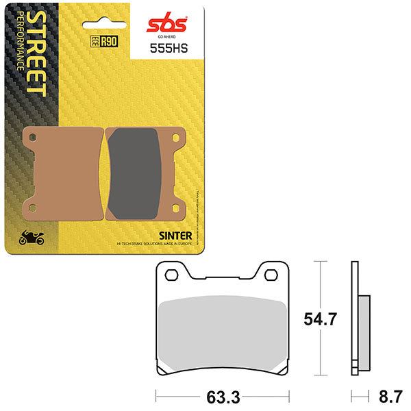 SBS PERFORMANCE HS SINTER BRAKE PAD (6250555100)