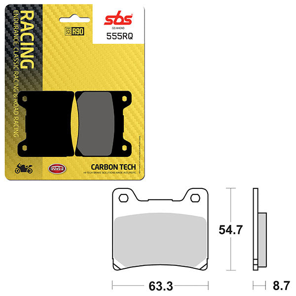 SBS ROAD RACING & TRACKDAYS CARBON TECH BRAKE PAD (6210555100)