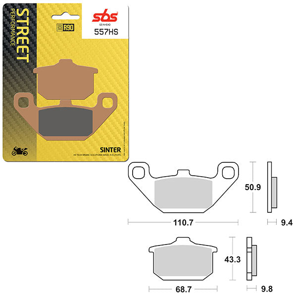 SBS PERFORMANCE HS SINTER BRAKE PAD (6250557100)