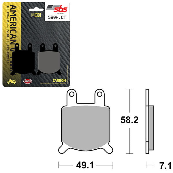 SBS HIGH POWER & NOISE REDUCTION CARBON BRAKE PAD (6510560100)