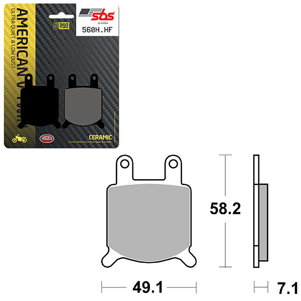 SBS HIGH POWER & NOISE REDUCTION CERAMIC BRAKE PAD (6490560100)