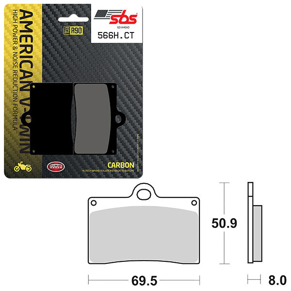 SBS HIGH POWER & NOISE REDUCTION CARBON BRAKE PAD (6510566100)