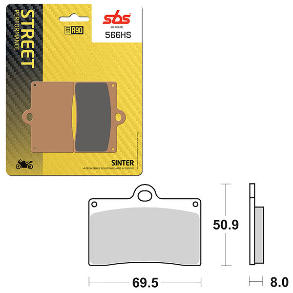 SBS PERFORMANCE HS SINTER BRAKE PAD (6250566100)