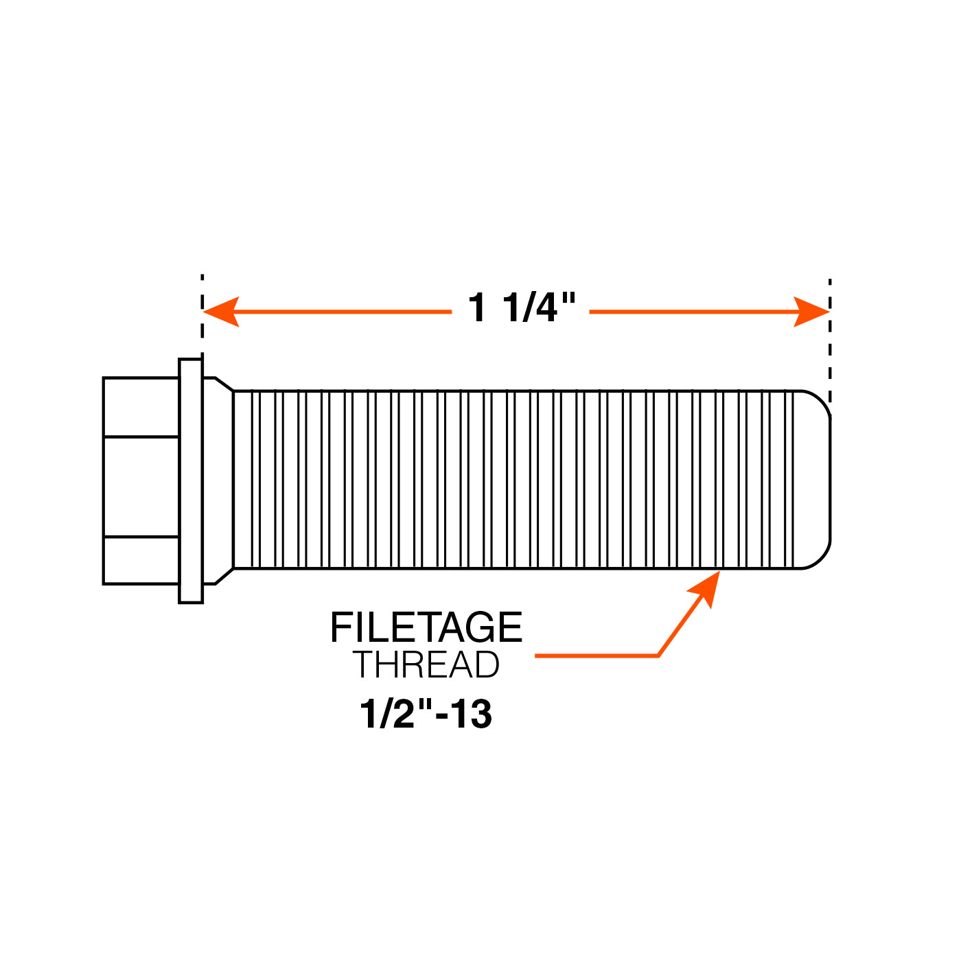 Boulon pour tambour 1/2"-13 x 1 1/4" 10K-16K AL-KO - RecreaShop