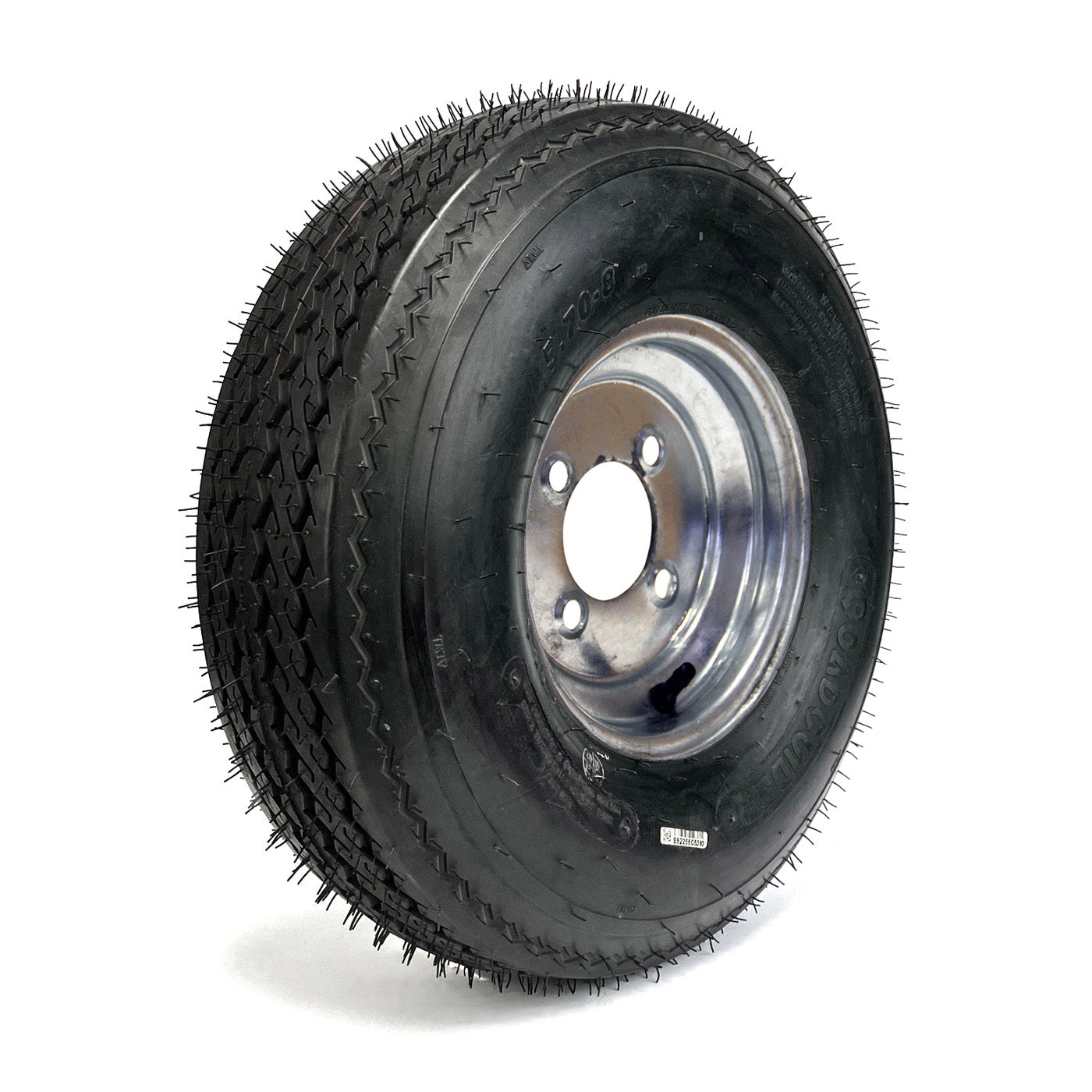 Pneu 570-8 6 plis LRC 910 lbs Roadguider et jante 8" 4 trous galvanisée - RecreaShop