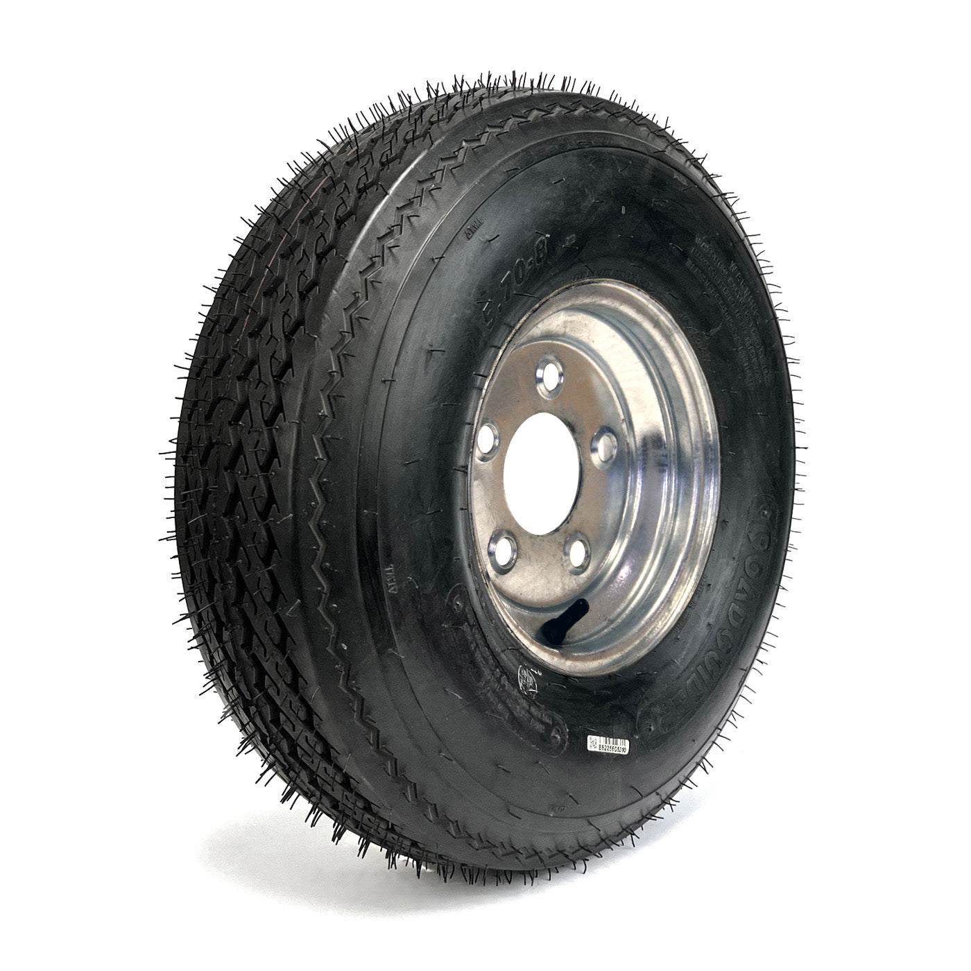 Pneu 570-8 6 plis LRC 910 lbs Roadguider et jante 8" 5 trous galvanisée - RecreaShop