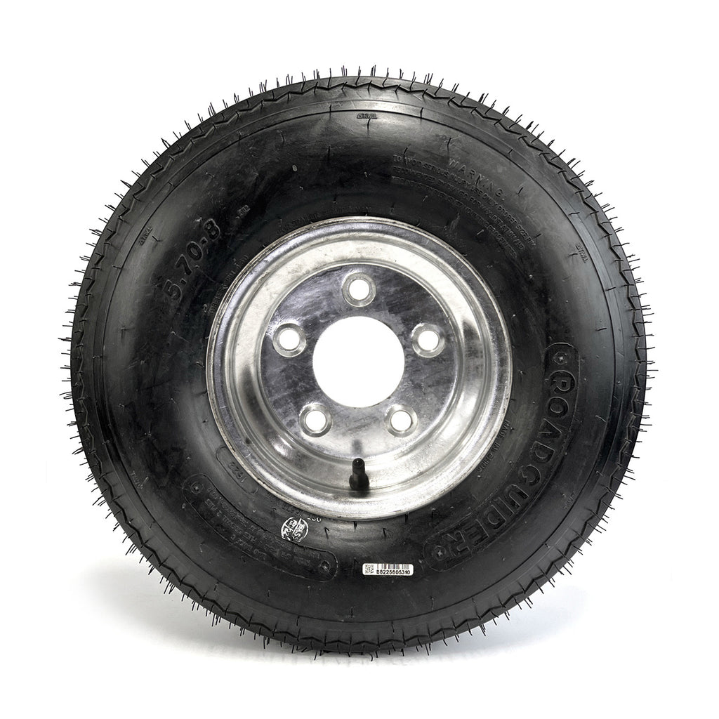 Pneu 570-8 6 plis LRC 910 lbs Roadguider et jante 8" 5 trous galvanisée - RecreaShop