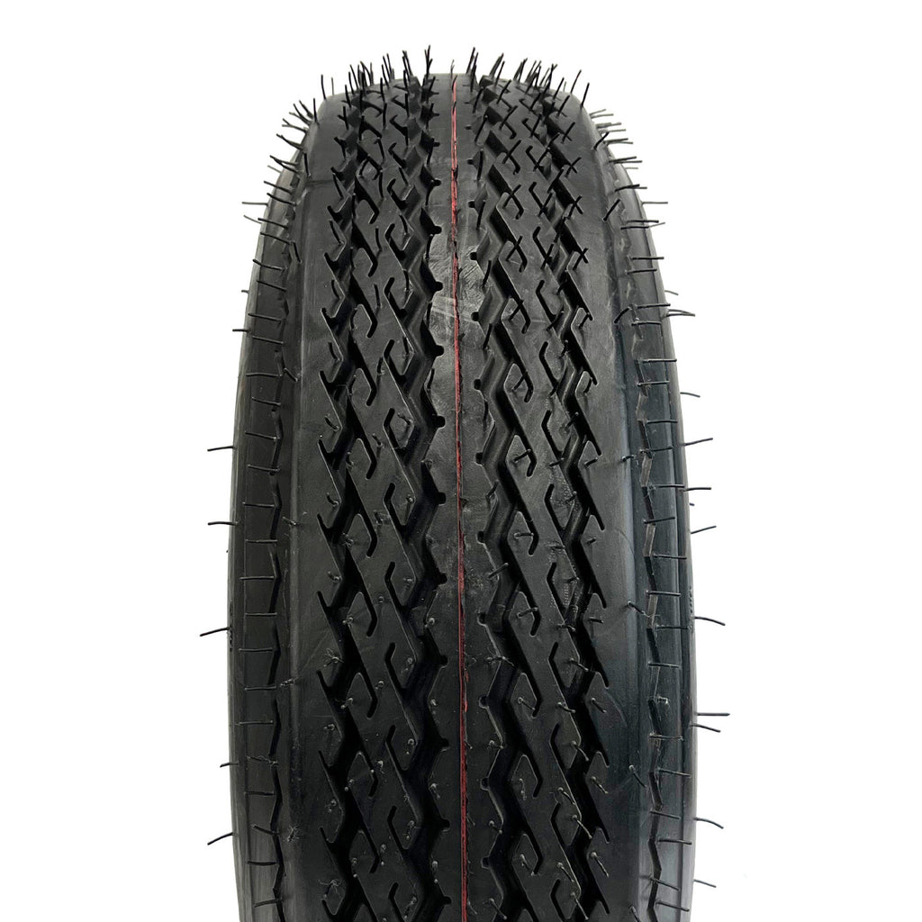 Pneu 570-8 6 plis LRC 910 lbs Roadguider et jante 8" 5 trous blanche - RecreaShop