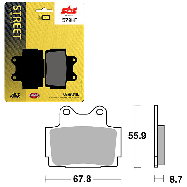 SBS ATV/UTV CERAMIC BRAKE PAD (6190570100)