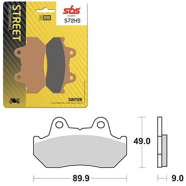 SBS PERFORMANCE HS SINTER BRAKE PAD (6250572100)
