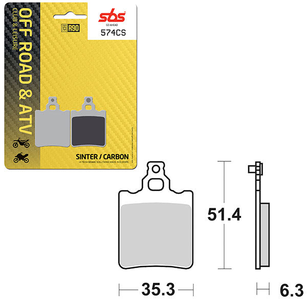 SBS CLUB, TRAILS & LEISURE CARBON BRAKE PAD (6330574100)