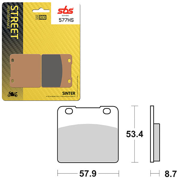 SBS PERFORMANCE HS SINTER BRAKE PAD (6250577100)