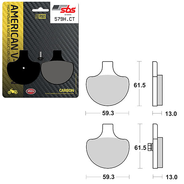 SBS HIGH POWER & NOISE REDUCTION CARBON BRAKE PAD (6510579100)