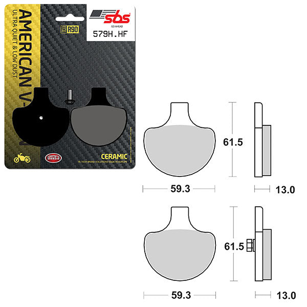 SBS HIGH POWER & NOISE REDUCTION CERAMIC BRAKE PAD (6490579100)
