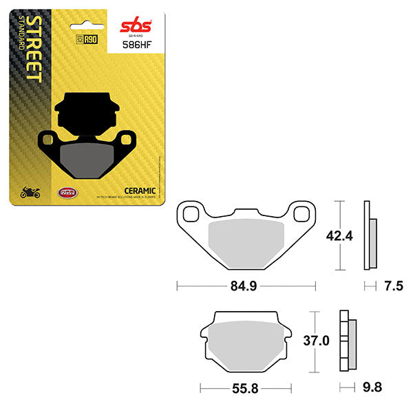 SBS ATV/UTV CERAMIC BRAKE PAD (6190586100)