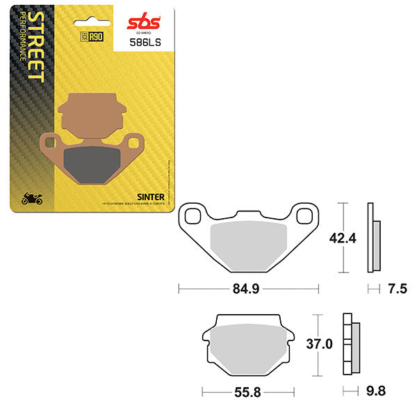SBS PERFORMANCE LS SINTER BRAKE PAD (6260586100)