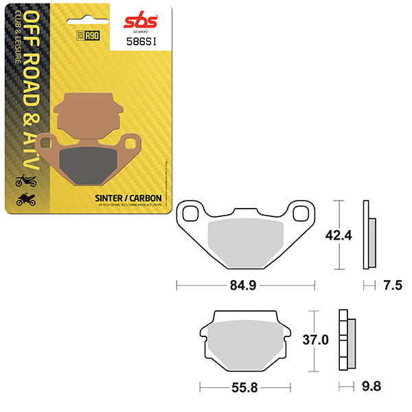 SBS ATV/UTV SINTER BRAKE PAD (6240586100)