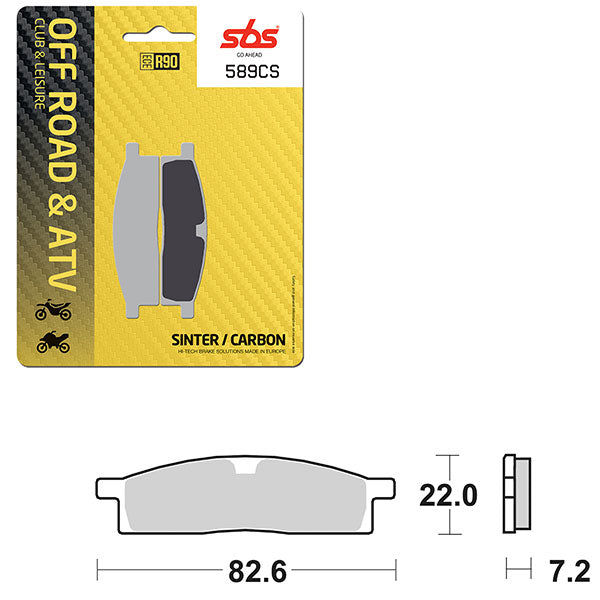 SBS CLUB, TRAILS & LEISURE CARBON BRAKE PAD (6330589100)