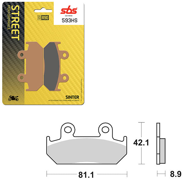 SBS PERFORMANCE HS SINTER BRAKE PAD (6250593100)