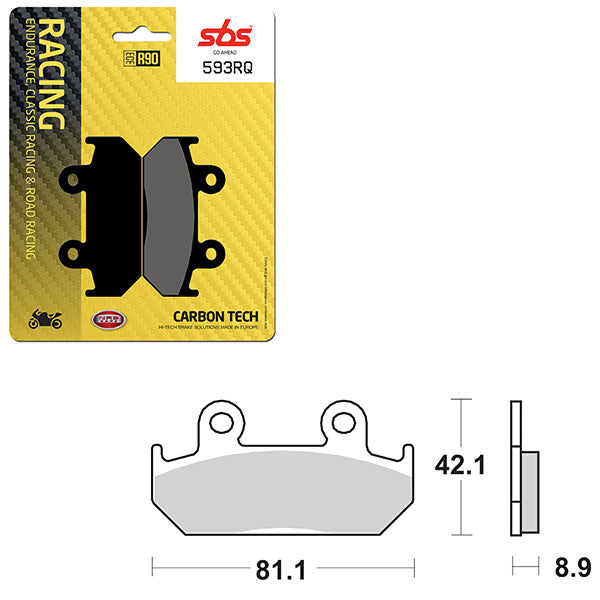SBS ROAD RACING & TRACKDAYS CARBON TECH BRAKE PAD (6210593100)