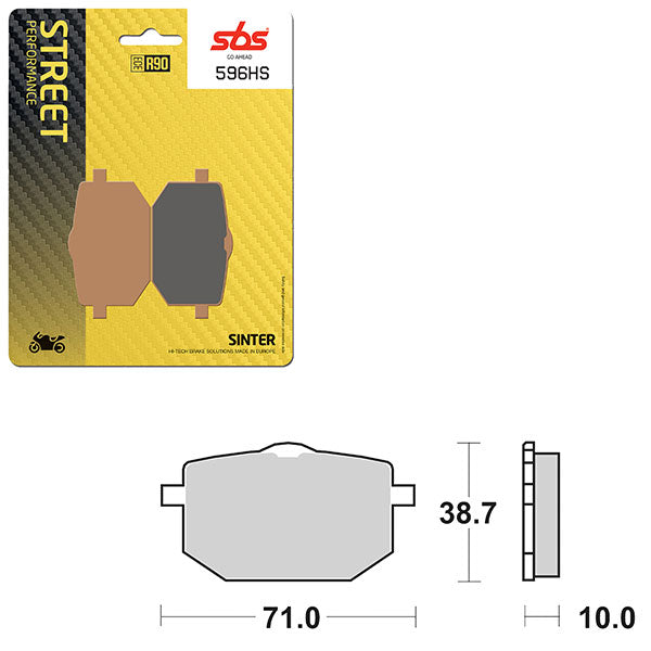 SBS PERFORMANCE HS SINTER BRAKE PAD (6250596100)