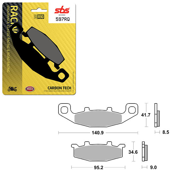 SBS ROAD RACING & TRACKDAYS CARBON TECH BRAKE PAD (6210597100)