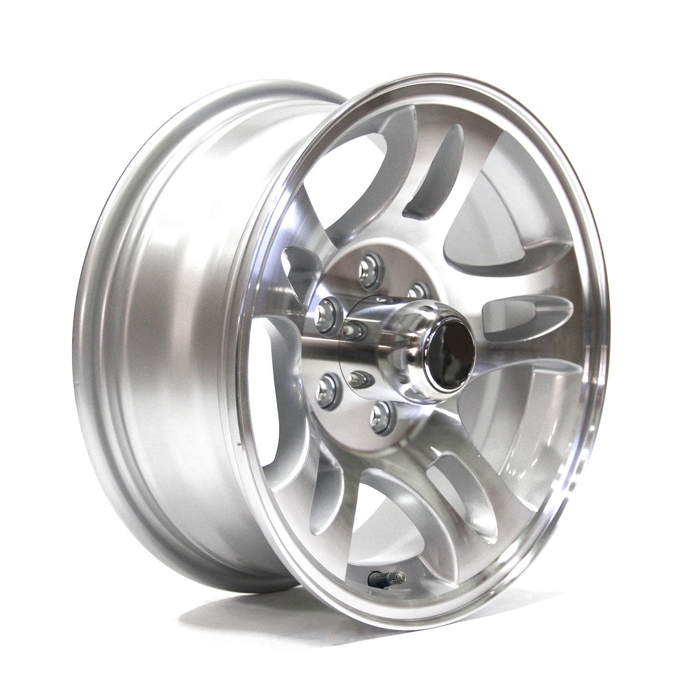 Jante 15" x 6" 6 trous 2830 lbs aluminium modèle-S5 et centre de roue - RecreaShop