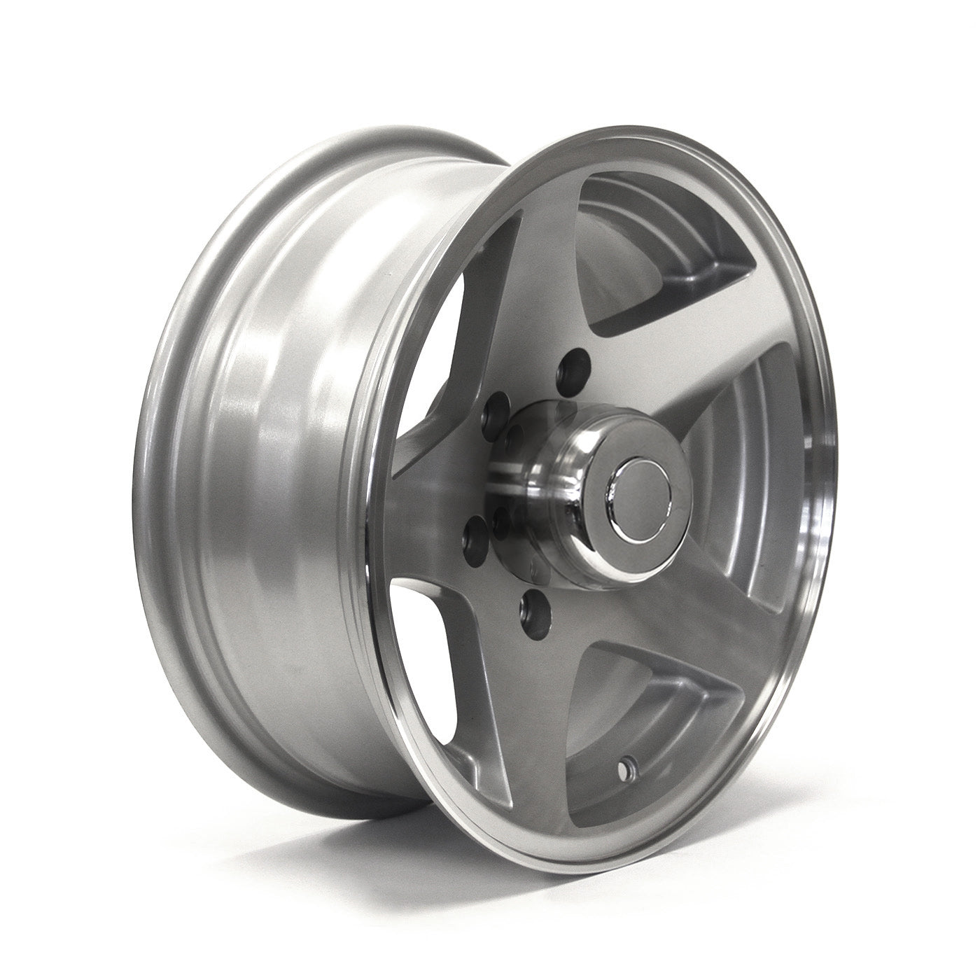 Jante 15" x 6" 6 trous 2830 lbs aluminium Five Star et centre de roue - RecreaShop