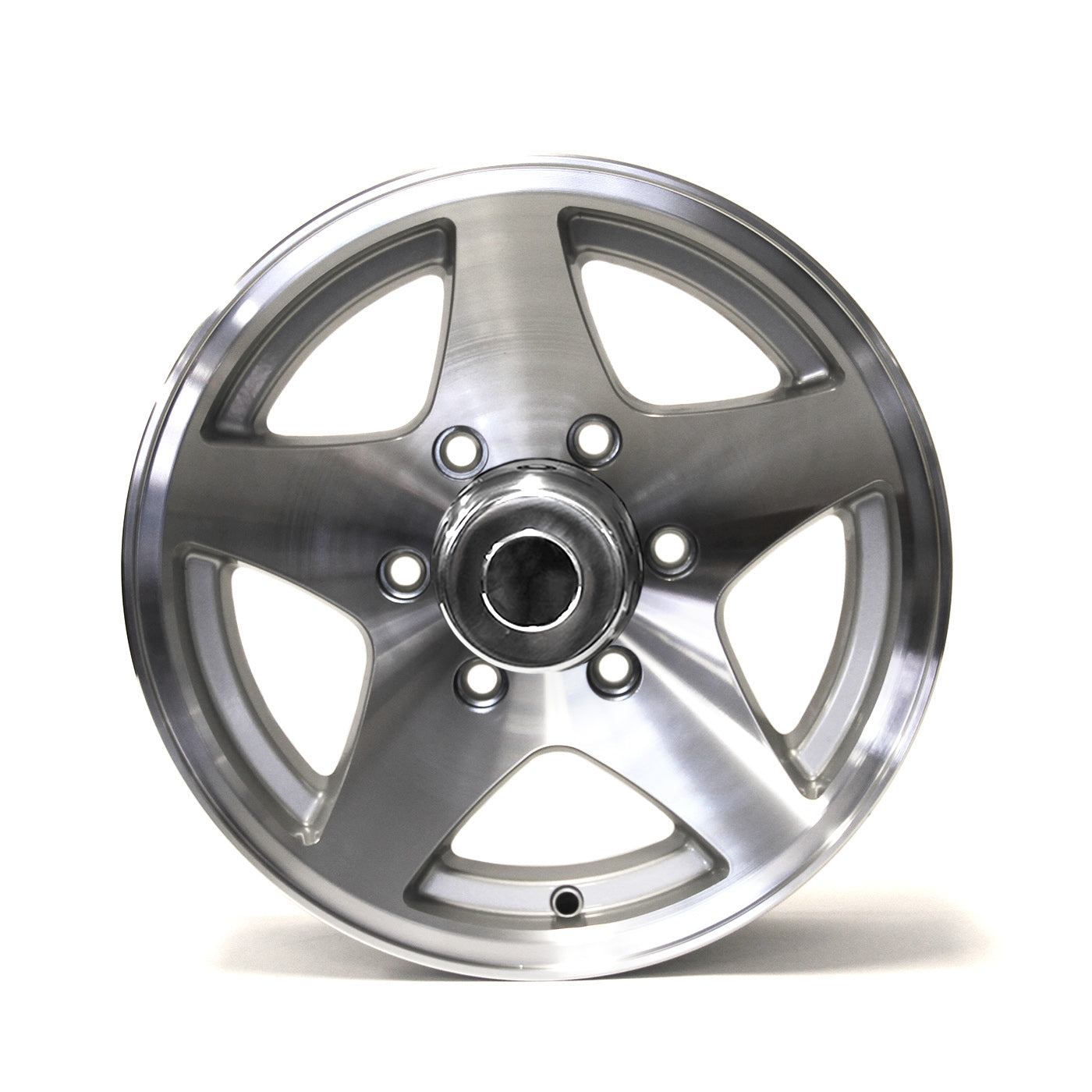 Jante 15" x 6" 6 trous 2830 lbs aluminium Five Star et centre de roue - RecreaShop