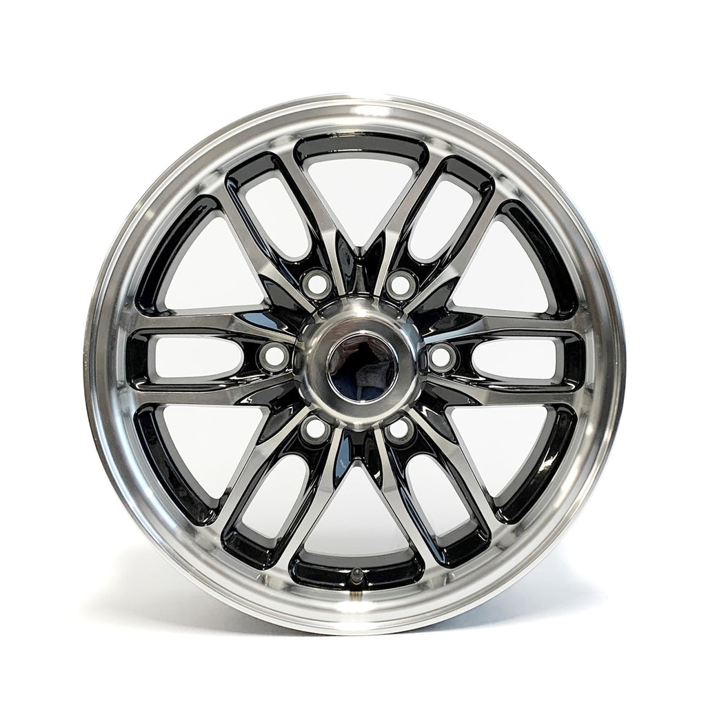 Jante 15" x 6" 6 trous 2830 lbs aluminium noir Osprey et centre de roue - RecreaShop
