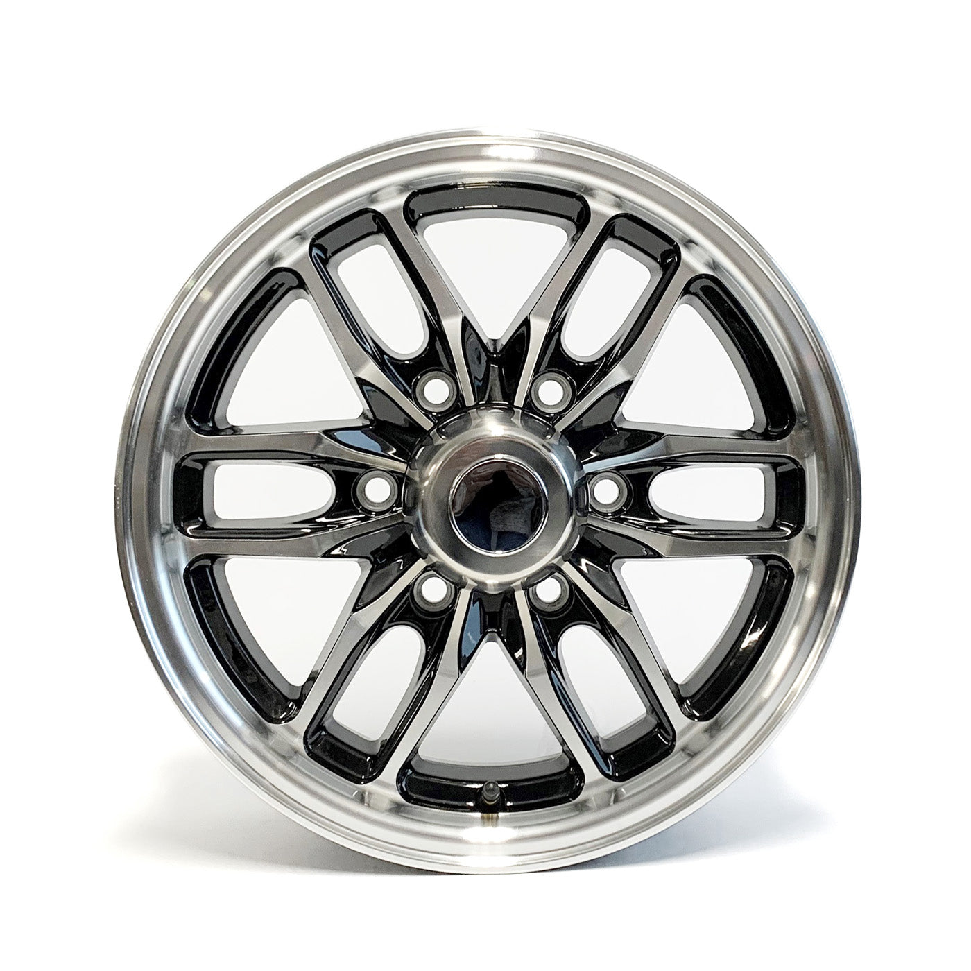 Jante 15" x 6" 6 trous 2830 lbs aluminium noir Osprey et centre de roue - RecreaShop
