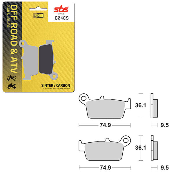 SBS CLUB, TRAILS & LEISURE CARBON BRAKE PAD (6330604100)