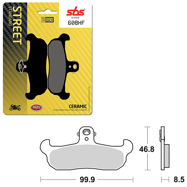 SBS ATV/UTV CERAMIC BRAKE PAD (6190608100)
