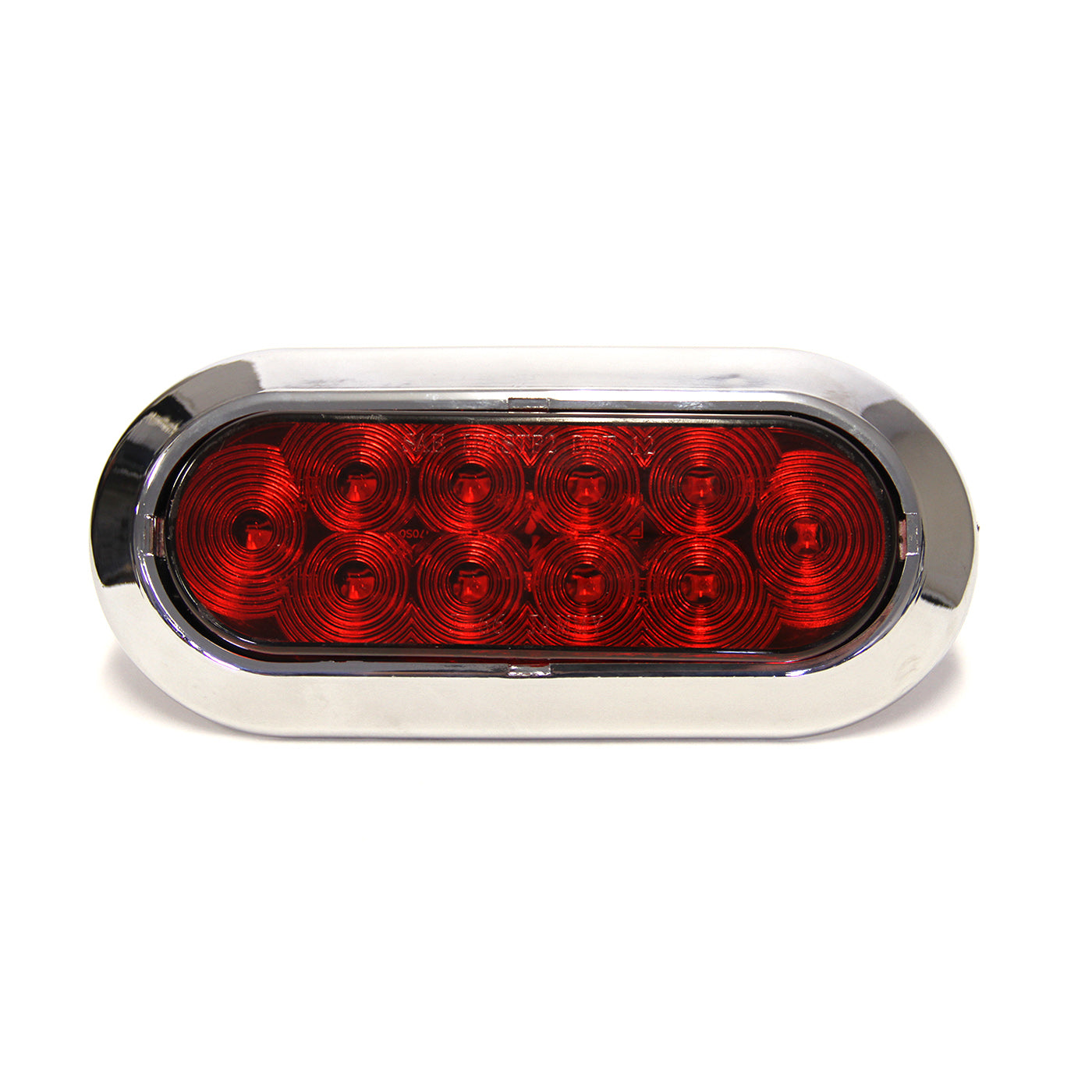 Lumière de position LED 6 1/2" x 2 1/4" rouge 10 diodes avec contour chrome - RecreaShop