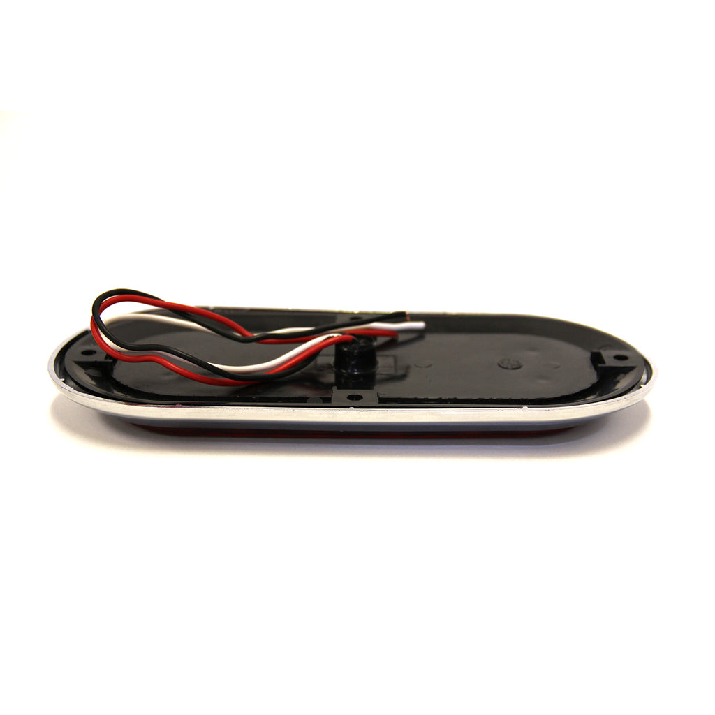 Lumière de position LED 6 1/2" x 2 1/4" rouge 10 diodes avec contour chrome - RecreaShop
