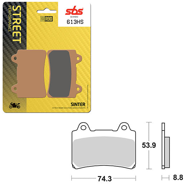 SBS PERFORMANCE HS SINTER BRAKE PAD (6250613100)