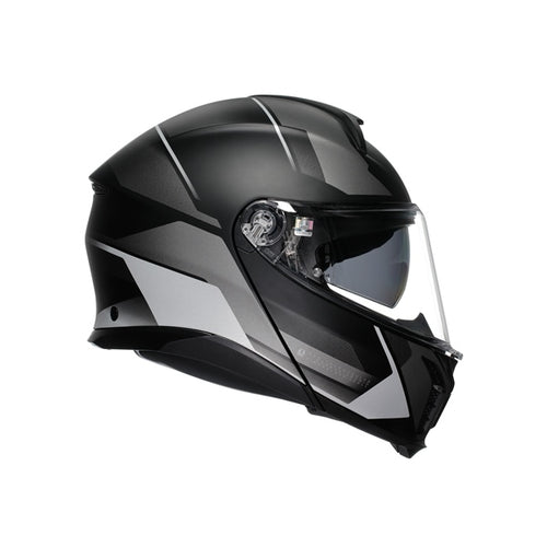 AGV Casque modulaire Tourmodular Perception Noir mat, Argent - RecreaShop