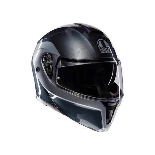 AGV Casque modulaire Streetmodular Levico Gris, Argent - RecreaShop