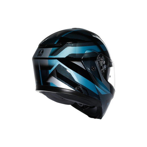 AGV Casque modulaire Streetmodular Ledro Noir mat, Bleu poudre - RecreaShop