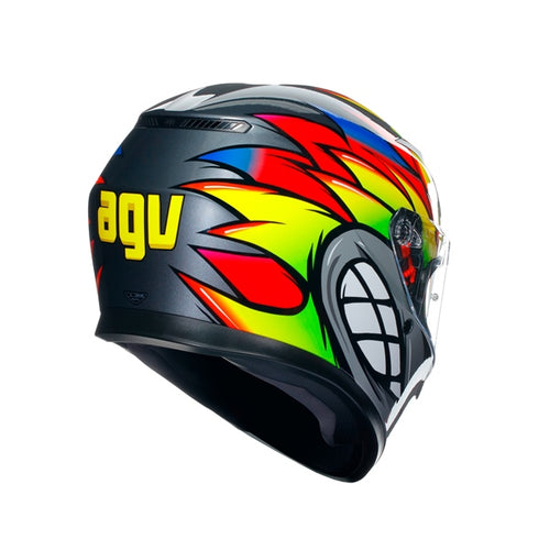 AGV Casque intégral K3 Birgy 2.0 - Été Gris, Jaune, Rouge - RecreaShop